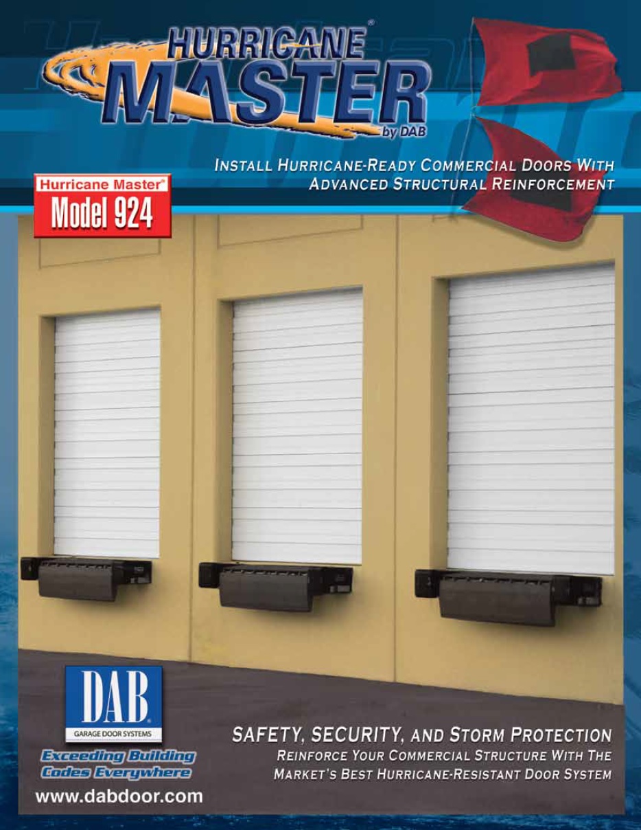 Impact Hurricane Window - DAB Garage Door Model 924 Brochure
